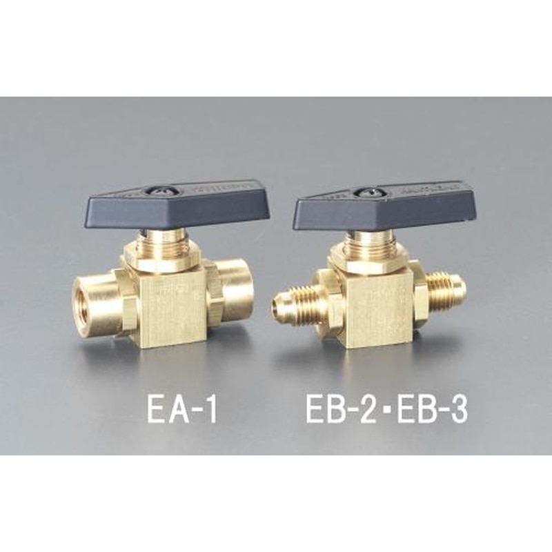 エスコ EA496EB-3 F3/8”xF3/8”パネルマウントボールバルブ 1個（ご注文単位1個）【直送品】