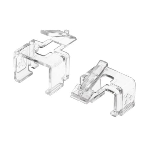 エスコ EA764BK-32 RJ45プラグ用補修ラッチ(クリア) 1袋 (ご注文単位1袋)【直送品】