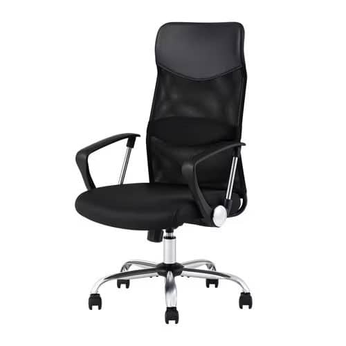 エスコ EA956XA-301A ビジネスチェアー(ブラック) 1台 （ご注文単位1台）【直送品】