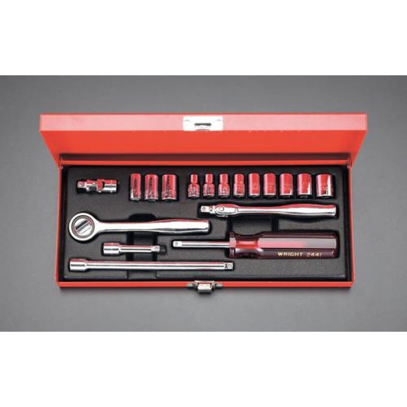 エスコ EA617AB-1 1/4”DR/18個組ソケットレンチ(インチサイズ) 1個(ご注文単位1個)【直送品】