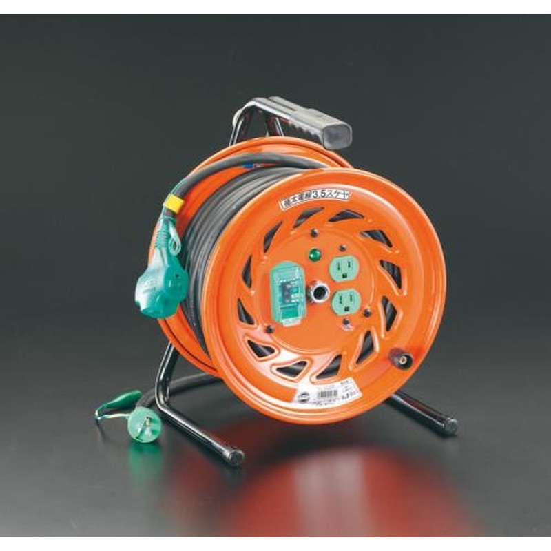 エスコ EA815DT-6 AC125V/32A/30m手元リール(極太/漏電遮断) 1個(ご注文単位1個)【直送品】