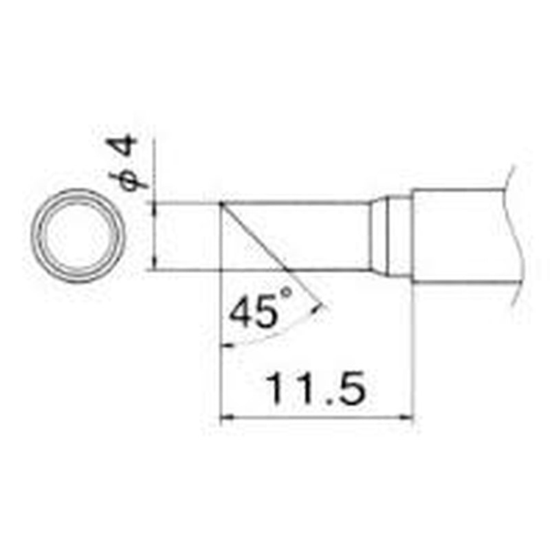 エスコ EA304AG-10 4.0mm交換用こて先 1個(ご注文単位1個)【直送品】