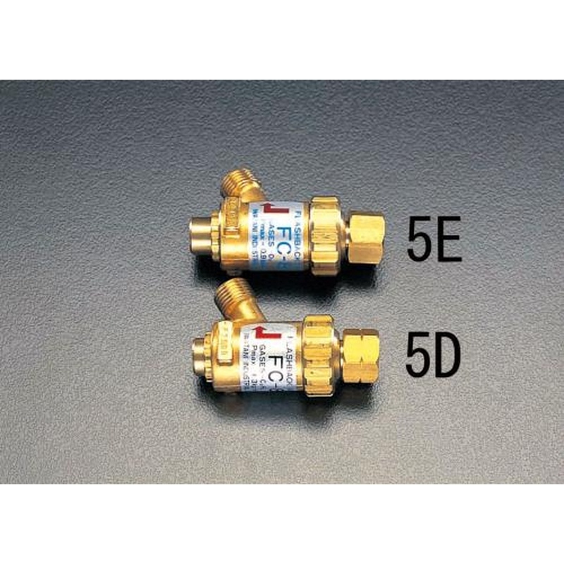 エスコ EA300-5D 乾式安全器(逆火防止器/可燃性ガス用) 1個（ご注文単位1個）【直送品】
