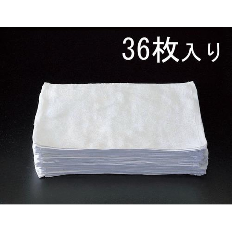 エスコ EA929C-3 300x400mm/80匁白おしぼり(36枚) 1個（ご注文単位1個）【直送品】