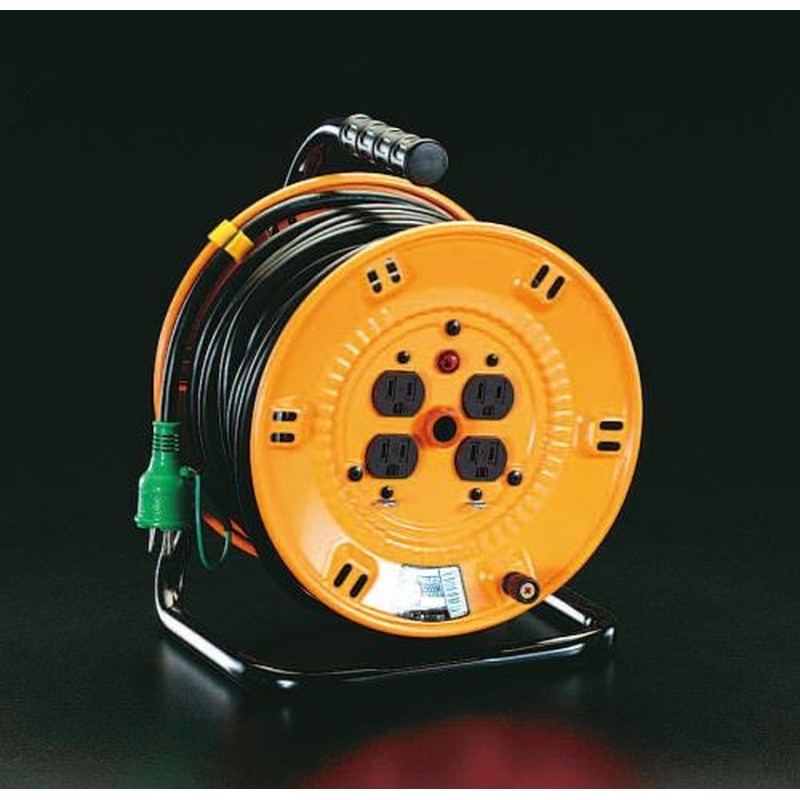 エスコ EA815BH-50 AC125V/15A/50mコードリール(アース付) 1個(ご注文単位1個)【直送品】