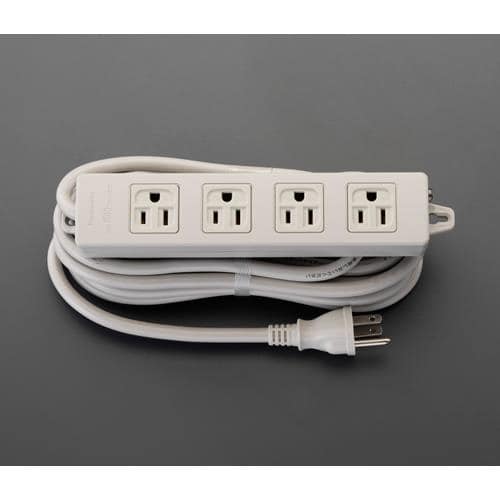 エスコ EA815GL-213 AC125V/15Ax 5m タップ(4口・接地・マグネット付) 1個 (ご注文単位1個)【直送品】