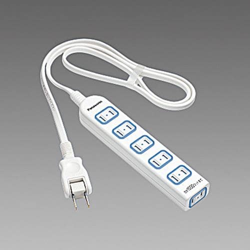 エスコ EA815GL-237 AC125V/15Ax 2m タップ(6口・防水扉付) 1個 (ご注文単位1個)【直送品】