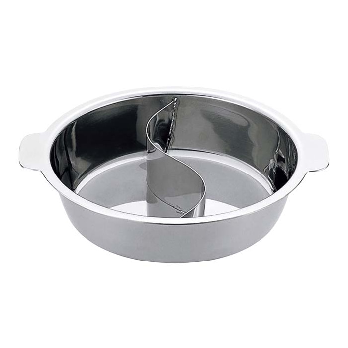 三宝産業 UK　18-0　ちり鍋　2仕切　26cm   1個（ご注文単位1個）【直送品】