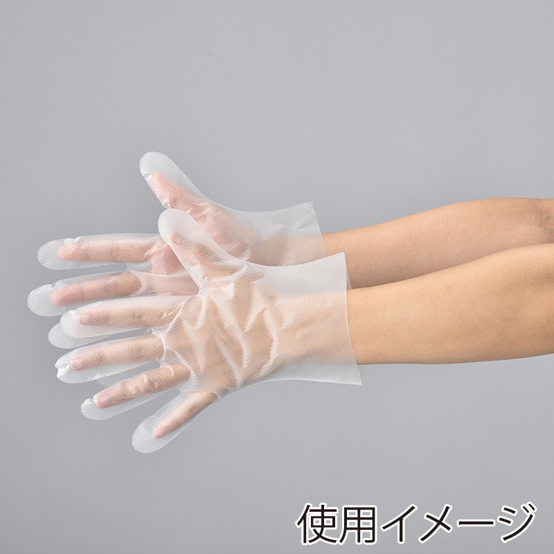 エブノ ポリ手袋　シルキーダイヤ 箱入　L 357　半透明 100枚/箱（ご注文単位60箱）【直送品】