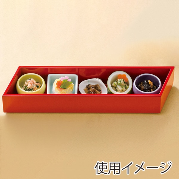 福井クラフト 前菜盛箱 尺0菱型前菜箱 総朱 12024327 1個(ご注文単位1個)【直送品】