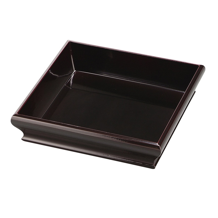 福井クラフト 越前漆器 木製懐石 7.5寸本やぐら盛器 溜漆調塗 55009090 1個(ご注文単位1個)【直送品】