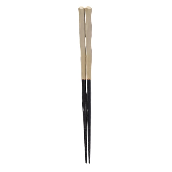福井クラフト 六角一刀彫箸 22.5cm 白/黒 90030747 1組(ご注文単位1組)【直送品】