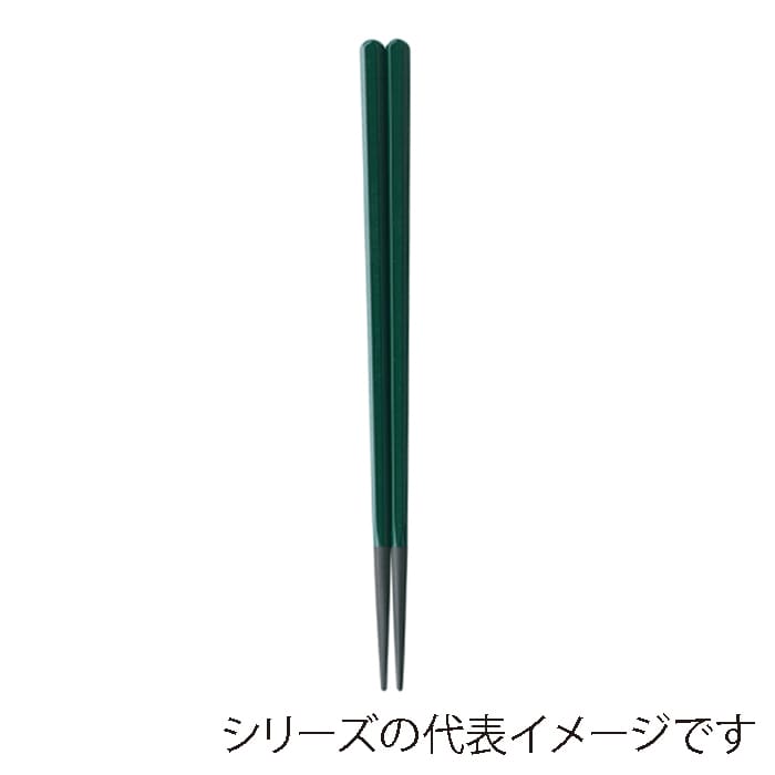 福井クラフト 六角木目箸 22.0cm 緑塗 90031202 1組(ご注文単位1組)【直送品】