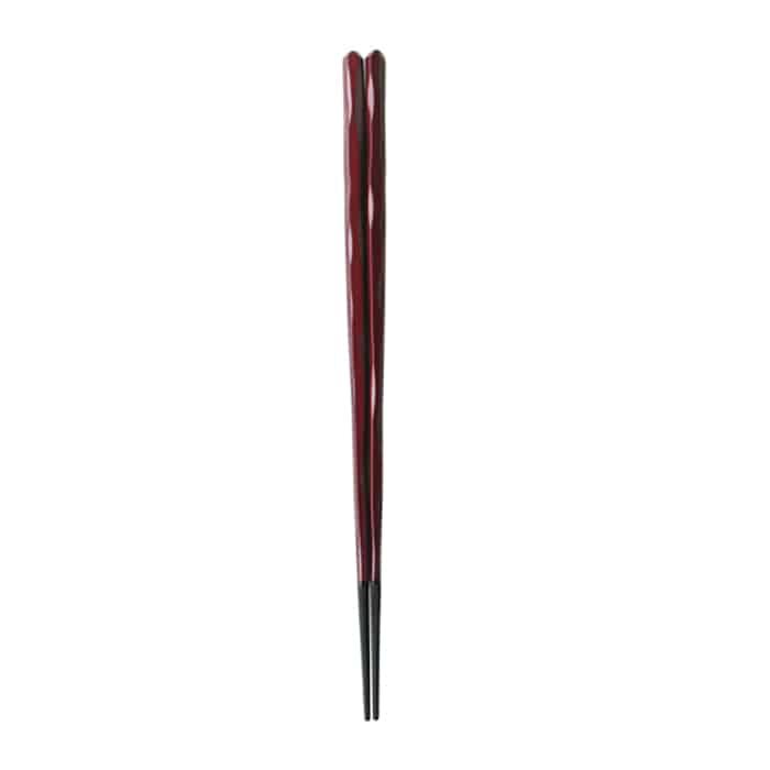 福井クラフト 細身六角一刀彫箸　23.5cm チーク 90023081 1組（ご注文単位1組）【直送品】