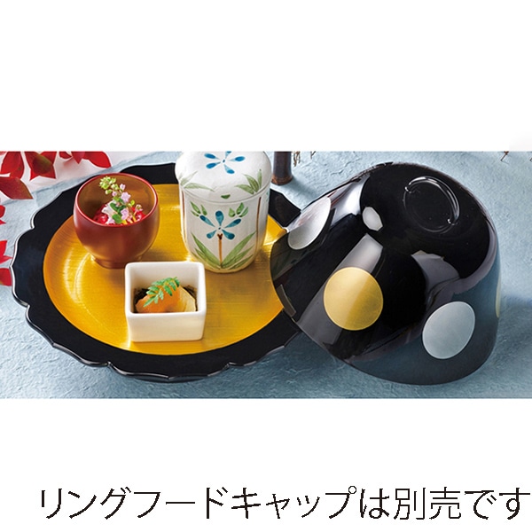 福井クラフト 高台盛皿 桔梗天皿 金粉蒔刷毛目 51062345 1個(ご注文単位1個)【直送品】
