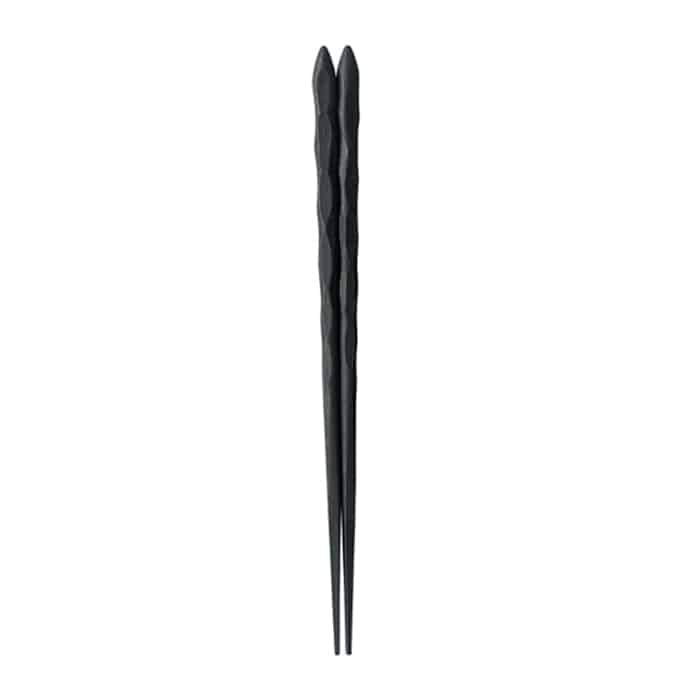 福井クラフト PBT樹脂箸 22.5cm 荒彫とんがり箸 黒OM 60003390 1組(ご注文単位1組)【直送品】