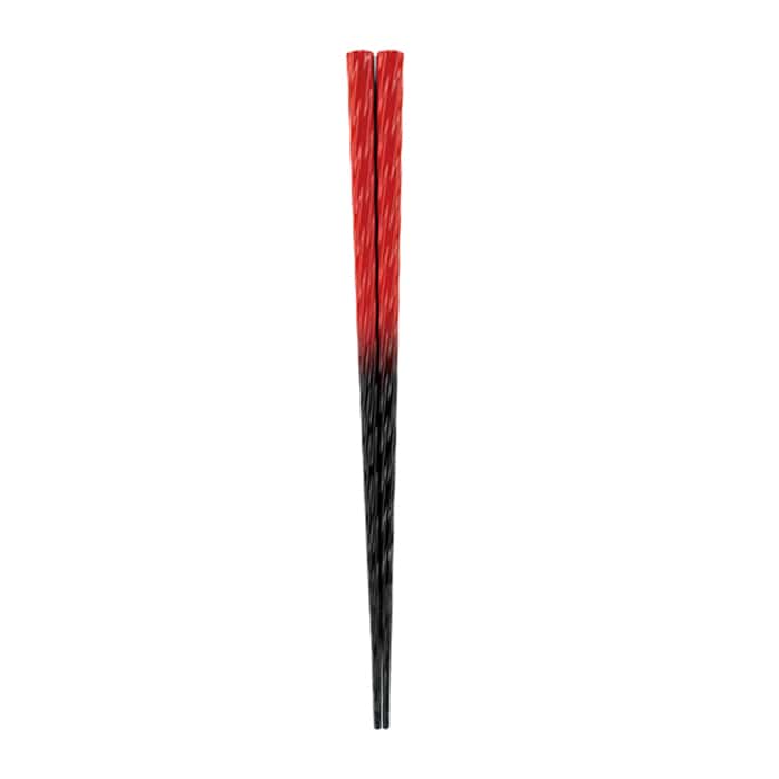 福井クラフト 錦織箸 23.5cm 朱黒ぼかし先乾漆塗 60003590 1組(ご注文単位1組)【直送品】