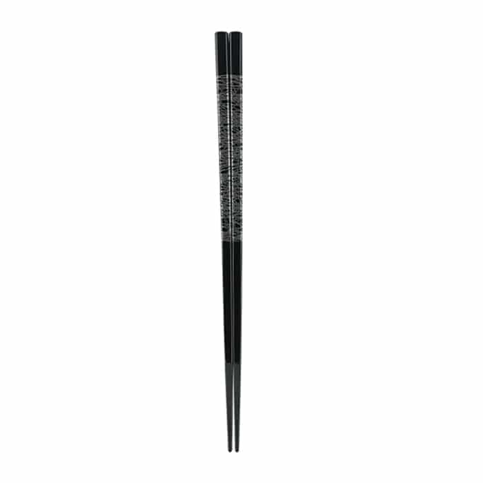 福井クラフト 四角木目箸 22.5cm 箸黒/銀乱糸 62160110 1組(ご注文単位1組)【直送品】