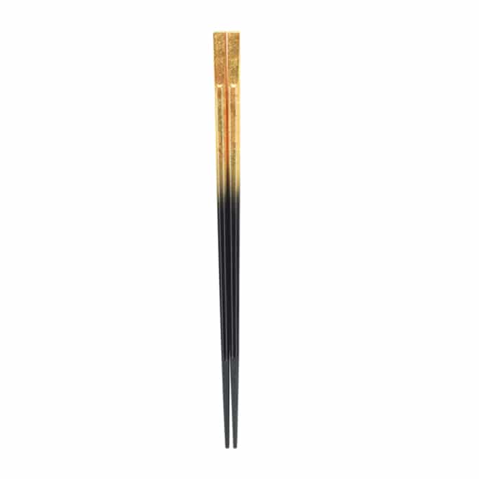福井クラフト 細身両天削丸箸　22.5cm 二色金箔 80601770 1組（ご注文単位1組）【直送品】