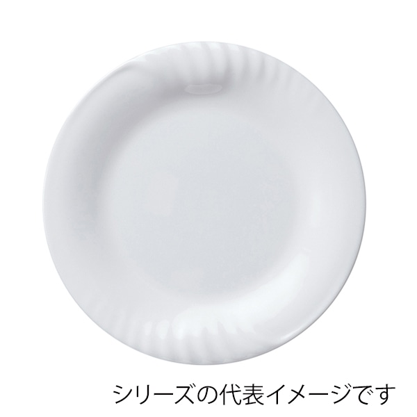福井クラフト メラミン盛皿 φ19.6cm レリーフ丸プレート 白グロス 83361130 1個(ご注文単位1個)【直送品】