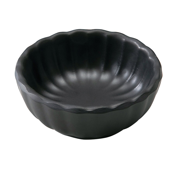 福井クラフト メラミン小鉢　φ7.2cm　菊鉢 黒マット 80304210 1個（ご注文単位1個）【直送品】
