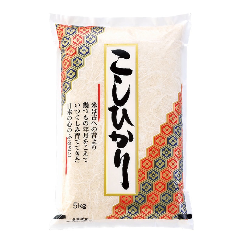 マルタカ 米袋　ラミ　フレブレス こしひかり　亀甲　5kg MN3160 500枚/箱（ご注文単位1箱）【直送品】