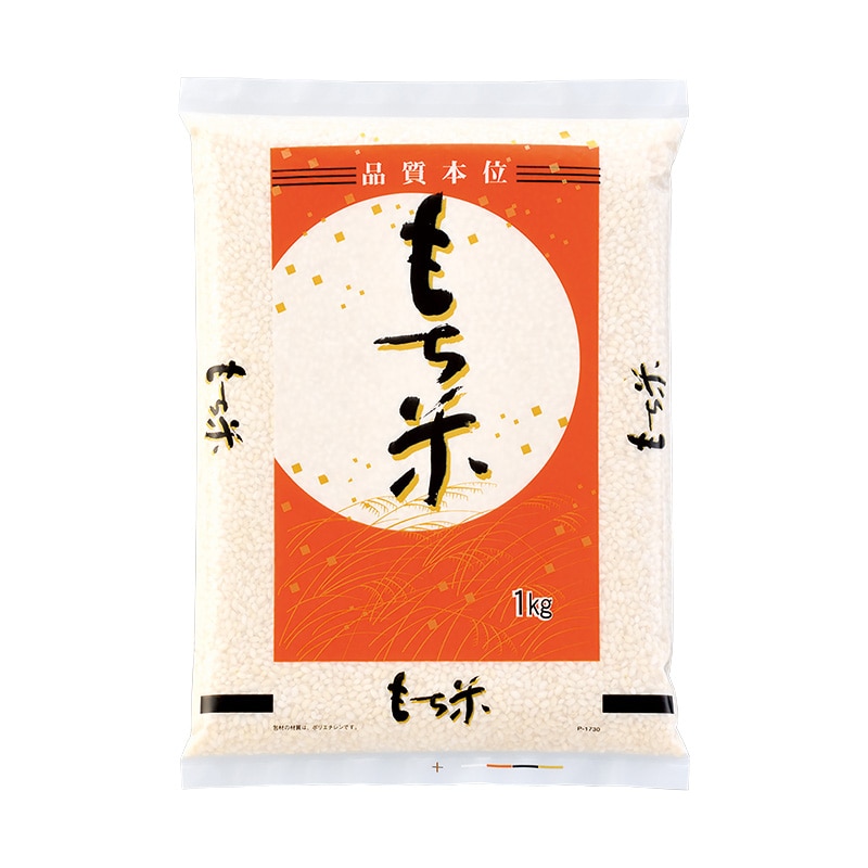 マルタカ 米袋 ポリ乳白 もち米 満月 1kg P01730 500枚/箱(ご注文単位1箱)【直送品】