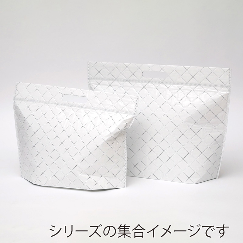 メルクロス プレミアムチャック付保冷バッグ M ホワイト 100枚/箱(ご注文単位1箱)【直送品】