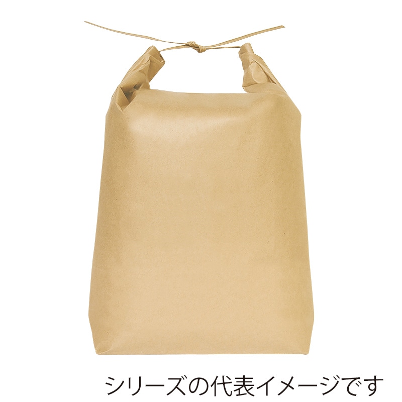 マルタカ 米袋　紐付クラフト 舟底　無地　窓なし　5kg KH0821 300枚/箱（ご注文単位1箱）【直送品】