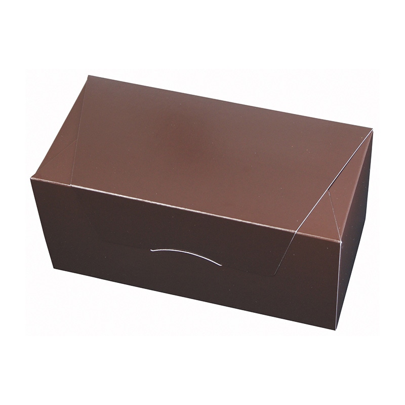 ヤマニパッケージ 洋菓子箱　パケットクルール　S 茶／紺 20-769BN 200枚/箱（ご注文単位1箱）【直送品】