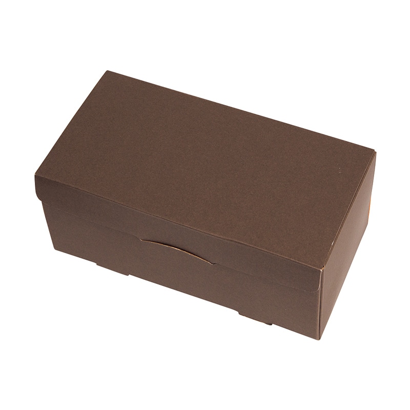 ヤマニパッケージ 洋菓子箱 マルチギフトBOX S 茶/オレンジ 20-785BO 50枚/包(ご注文単位4包)【直送品】