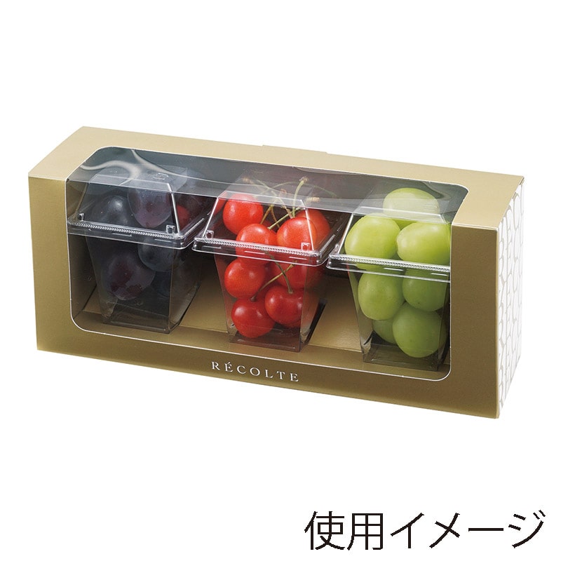 ギフト箱 リコルトカップ3個箱 金 カップセット L-2390A 100セット/束(ご注文単位1束)【直送品】