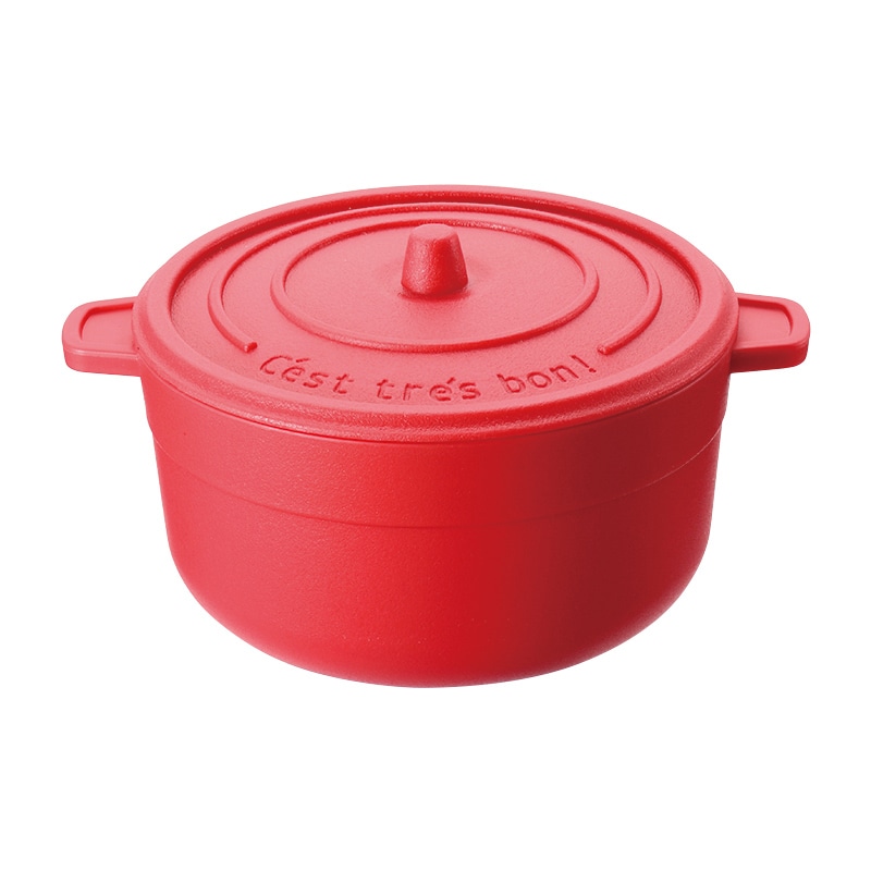 フォーション デザートカップ ポトフPP フタ付 300個 赤 300個/箱(ご注文単位1箱)【直送品】
