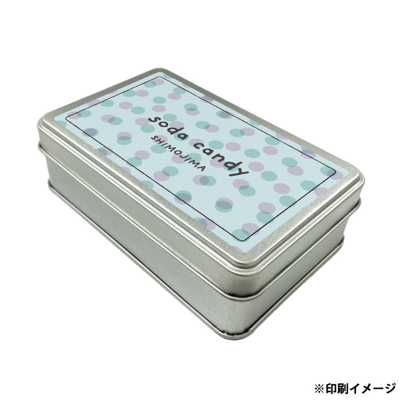 【オリジナル印刷】スチール缶 角缶　80×124 フルカラー4色印刷　400個