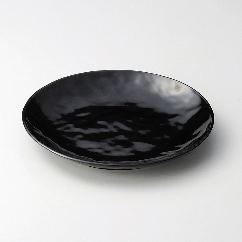 マイン メラミン食器　大皿　黒 φ26 M11-371 1枚（ご注文単位1枚）【直送品】