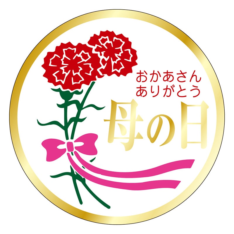 カミイソ産商 エースラベル 母の日 C-0229 500枚/袋（ご注文単位1袋）【直送品】