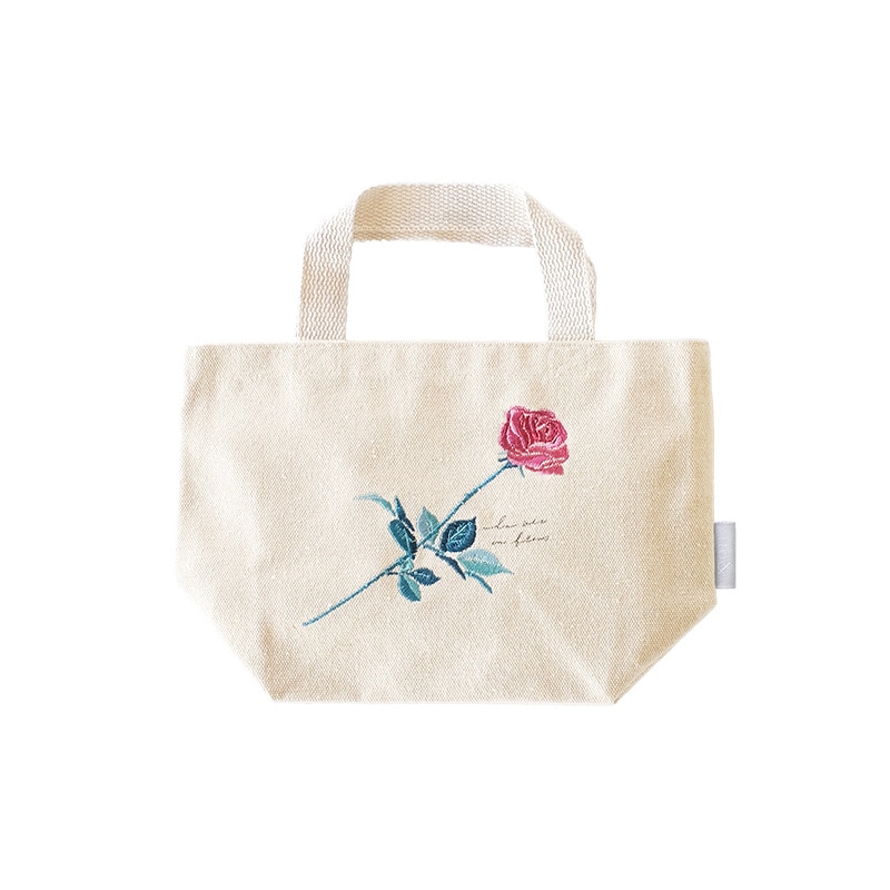ケー・イー・アイ 刺繍ミニトートバッグ ローズ IT003-1 1個(ご注文単位2個)【直送品】
