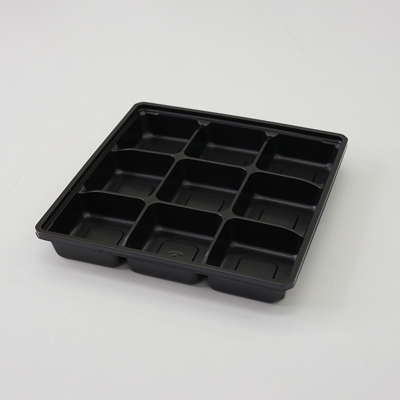 アクタ 弁当容器　ワン折　底 65E 黒 50枚/袋（ご注文単位8袋）【直送品】