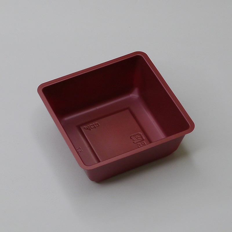 アクタ 弁当容器 ワン折重 カップ容器 60-1A 赤 100枚/束（ご注文単位10束）【直送品】