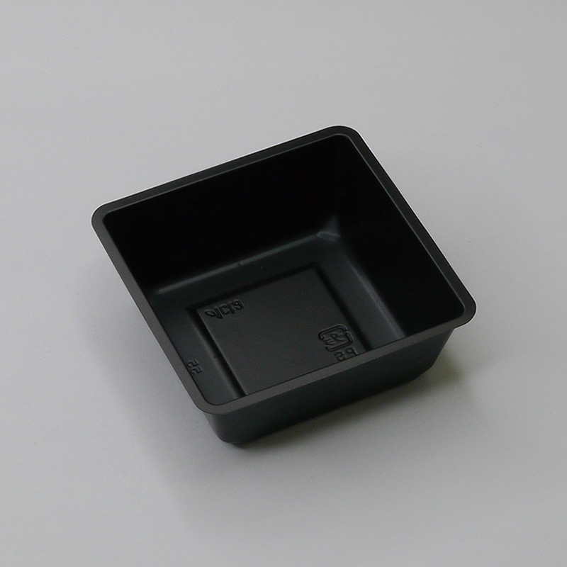 アクタ 弁当容器 ワン折重 カップ容器 60-1A 黒 100枚/束（ご注文単位10束）【直送品】