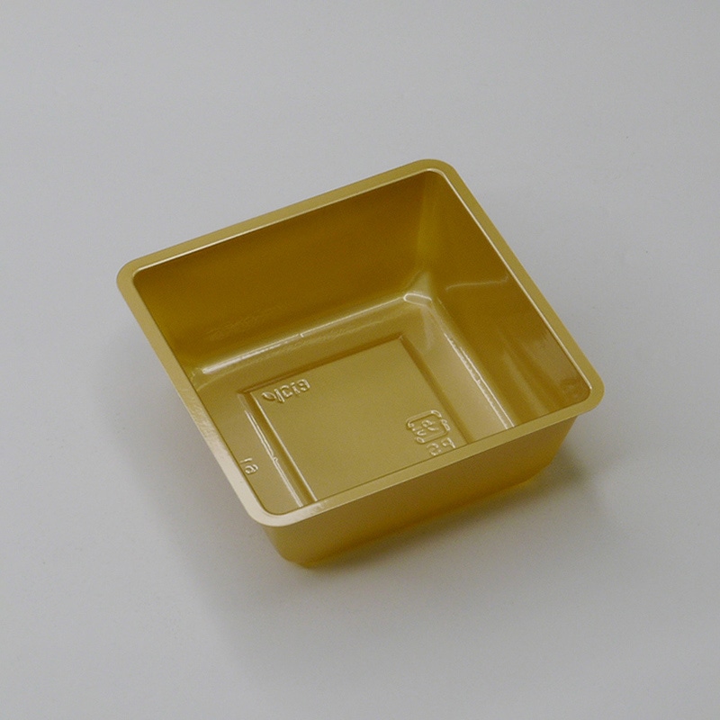 アクタ 弁当容器 ワン折重 カップ容器 60-1A 金 100枚/束（ご注文単位10束）【直送品】