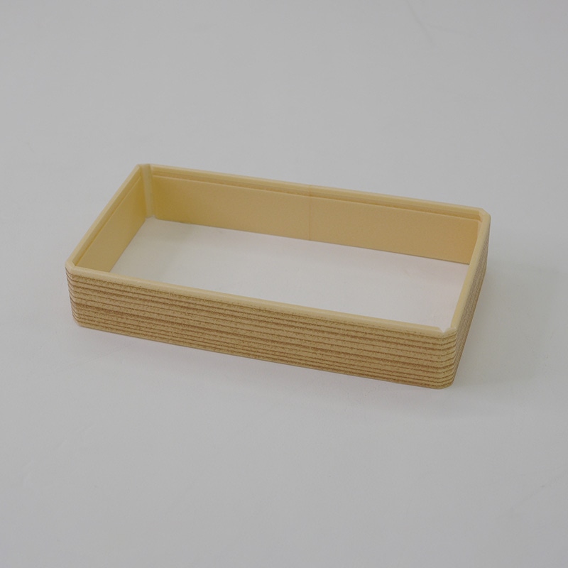 アクタ 弁当容器 ワン折 縁 66×35(35) 杉 50枚/袋(ご注文単位8袋)【直送品】