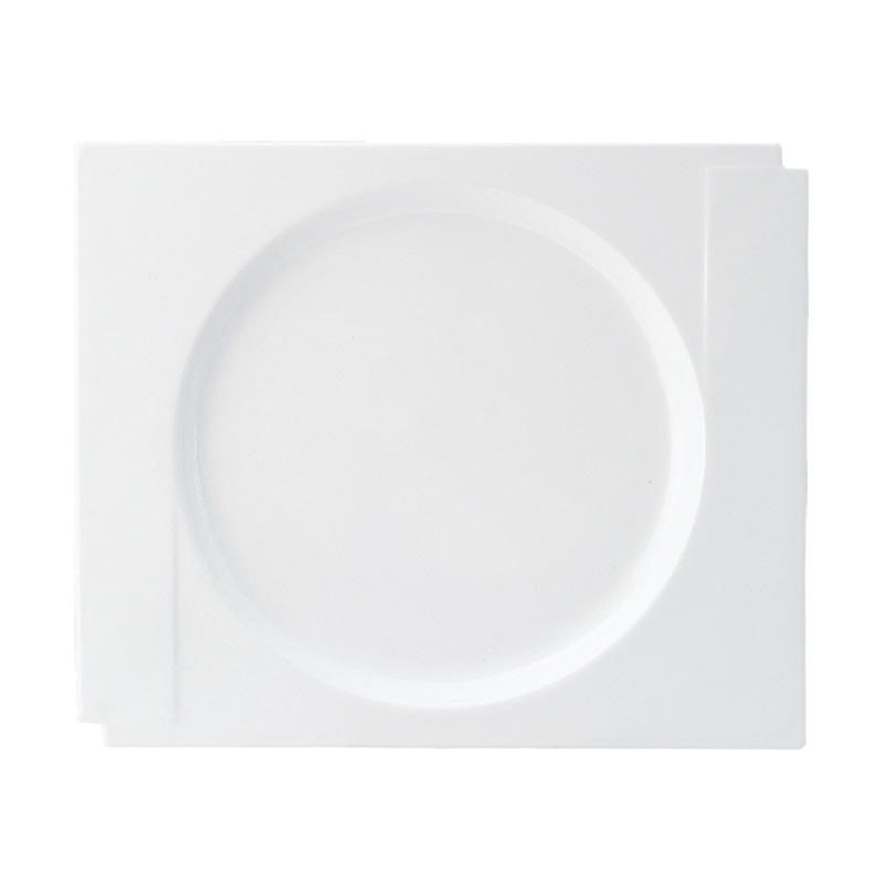 ミヤザキ食器 エムスタイル マグネシア マニカ スクエアリムプレート 23cm MG2311MNWH 1個（ご注文単位6個）【直送品】