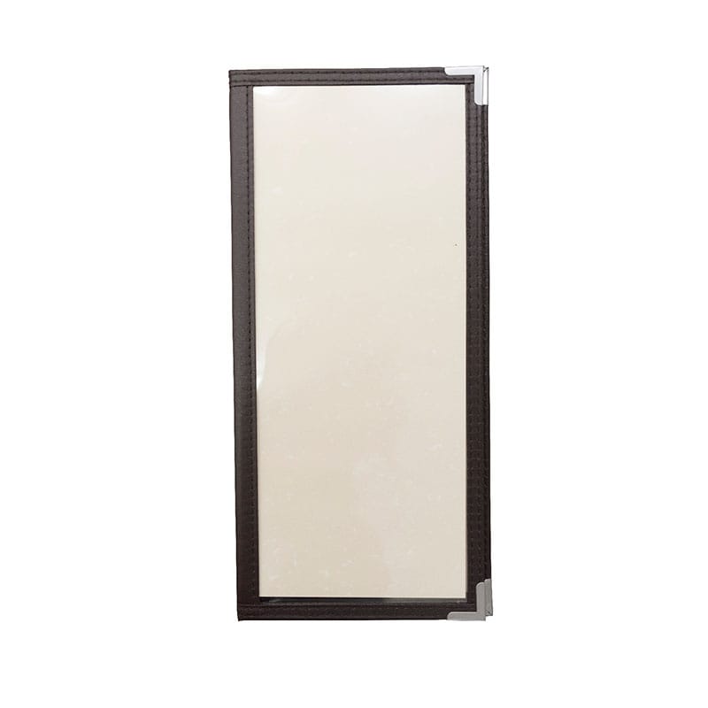 P・O・Pプロダクツ メニューブック 106×257 4P 3310 ABW-4 茶 1冊(ご注文単位1冊)【直送品】