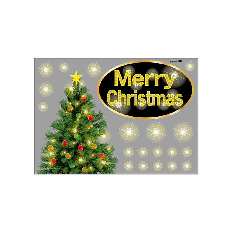 P・O・Pプロダクツ ウィンドウシール 29025 Chrismasツリー 1枚(ご注文単位1枚)【直送品】