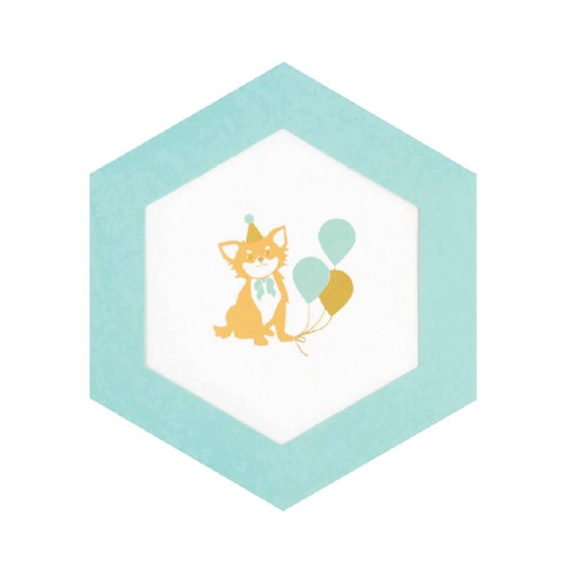 フタバ ROKKAKU 六角メッセージカード Dog’s Party！ チワワ 1パック（ご注文単位5パック）【直送品】