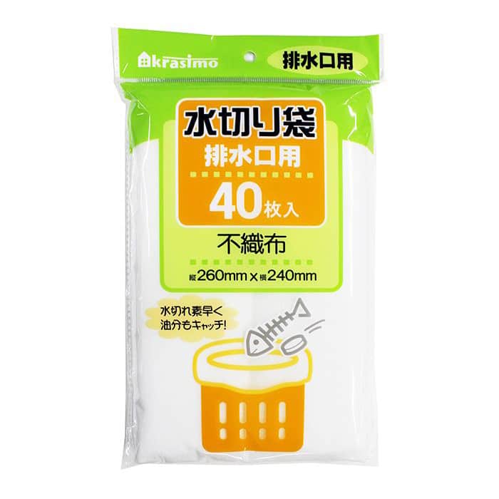 ジャパンプレミアム 不織布水切り袋 排水口用 40枚/袋 91211101（ご注文単位10袋）【直送品】