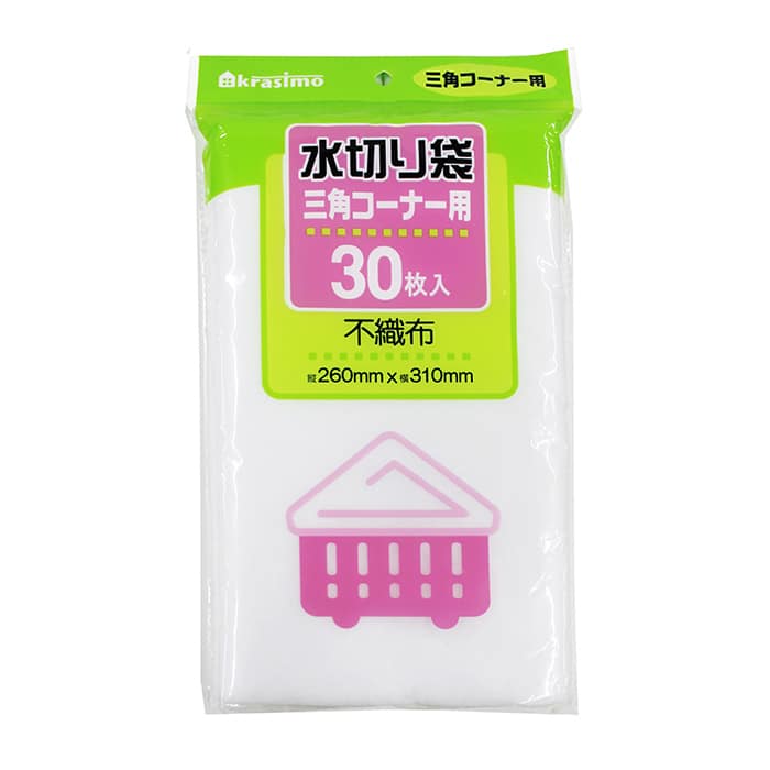 ジャパンプレミアム 不織布水切り袋 コーナー用 30枚/袋 91211201（ご注文単位10袋）【直送品】