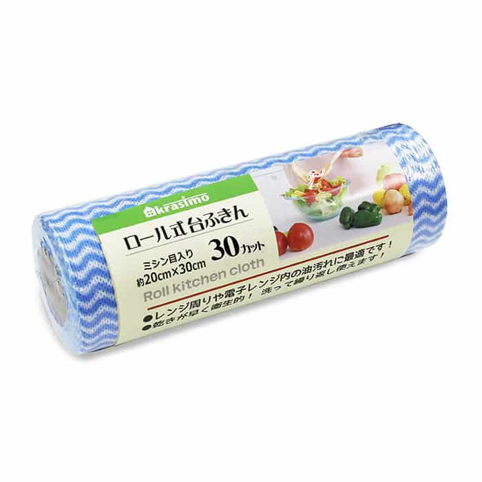 ジャパンプレミアム ロール式 台ふきん 30カット 95839301 1袋（ご注文単位10袋）【直送品】