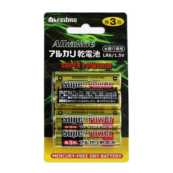 ジャパンプレミアム アルカリ電池 単3形 4本パック 97031148 1袋(ご注文単位10袋)【直送品】